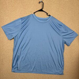 Unbranded Men's 5XL Light Blue Short Sleeve Performance T-Shirt - Big Size